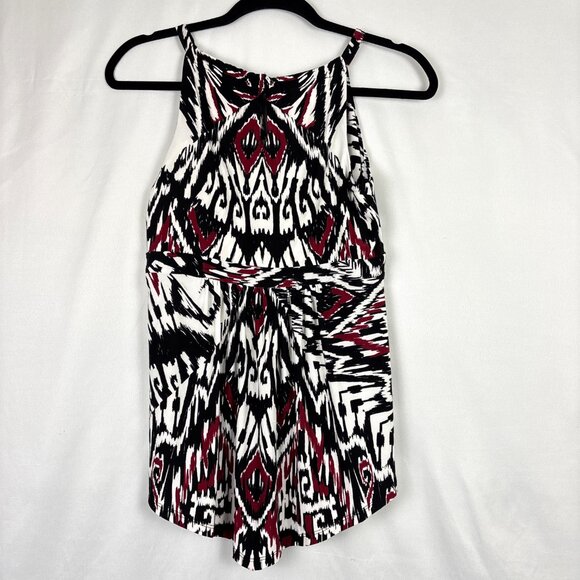 NWT INC International Concepts Halter Top Women’s Medium Black Red Inca Print - Picture 7 of 16